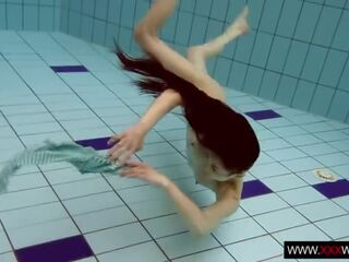 Brunette With Long Hair Underwater femme fatale Janka